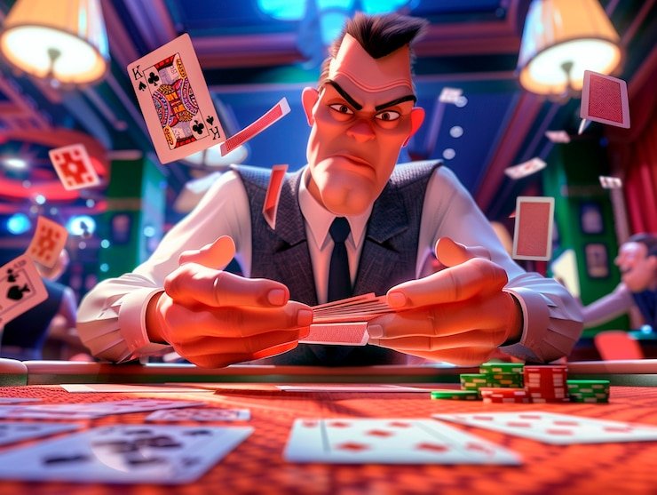 Live casino table with dealers and players